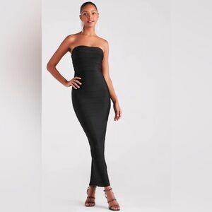 NWT Windsor Danna Formal Strapless Long Bandage Dress formal gown size XS